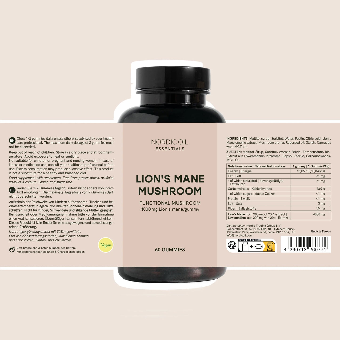 Lion's mane svampe gummies