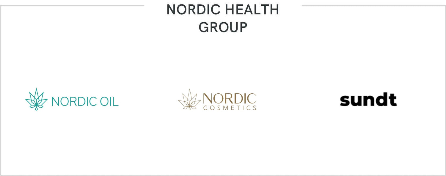 Banner for Nordic Health Group med logoerne Nordic Oil, Nordic Cosmetics og Sundt