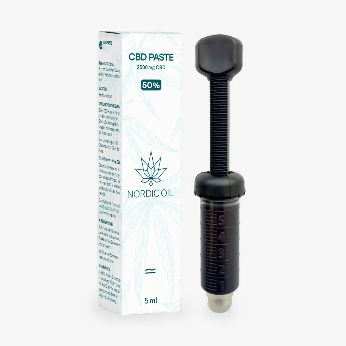 Nordic Oil CBD-paste med doseringsrør og 2500 mg CBD (50%)