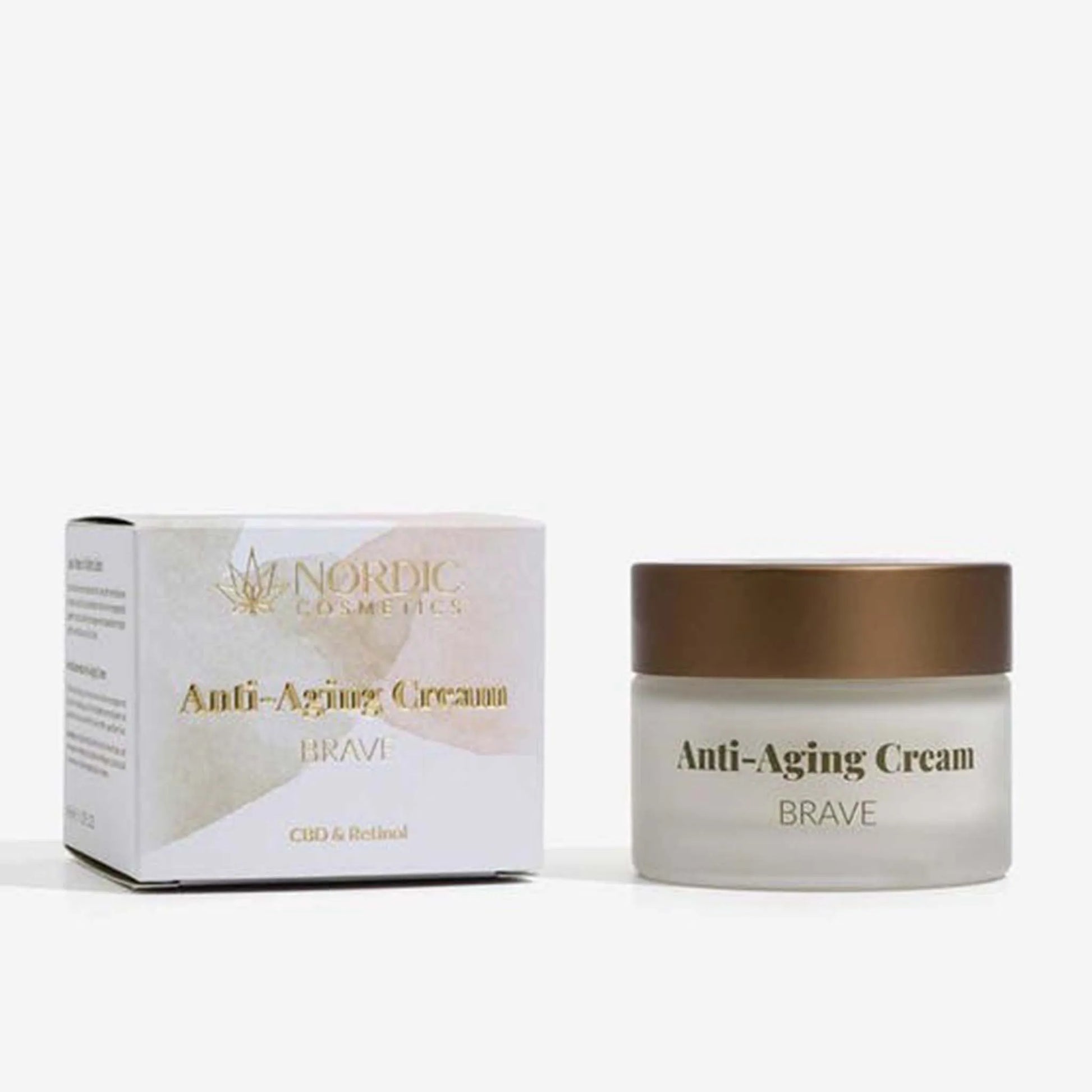Emballagen og æsken til CBD Anti-Aging Cream + Retinol