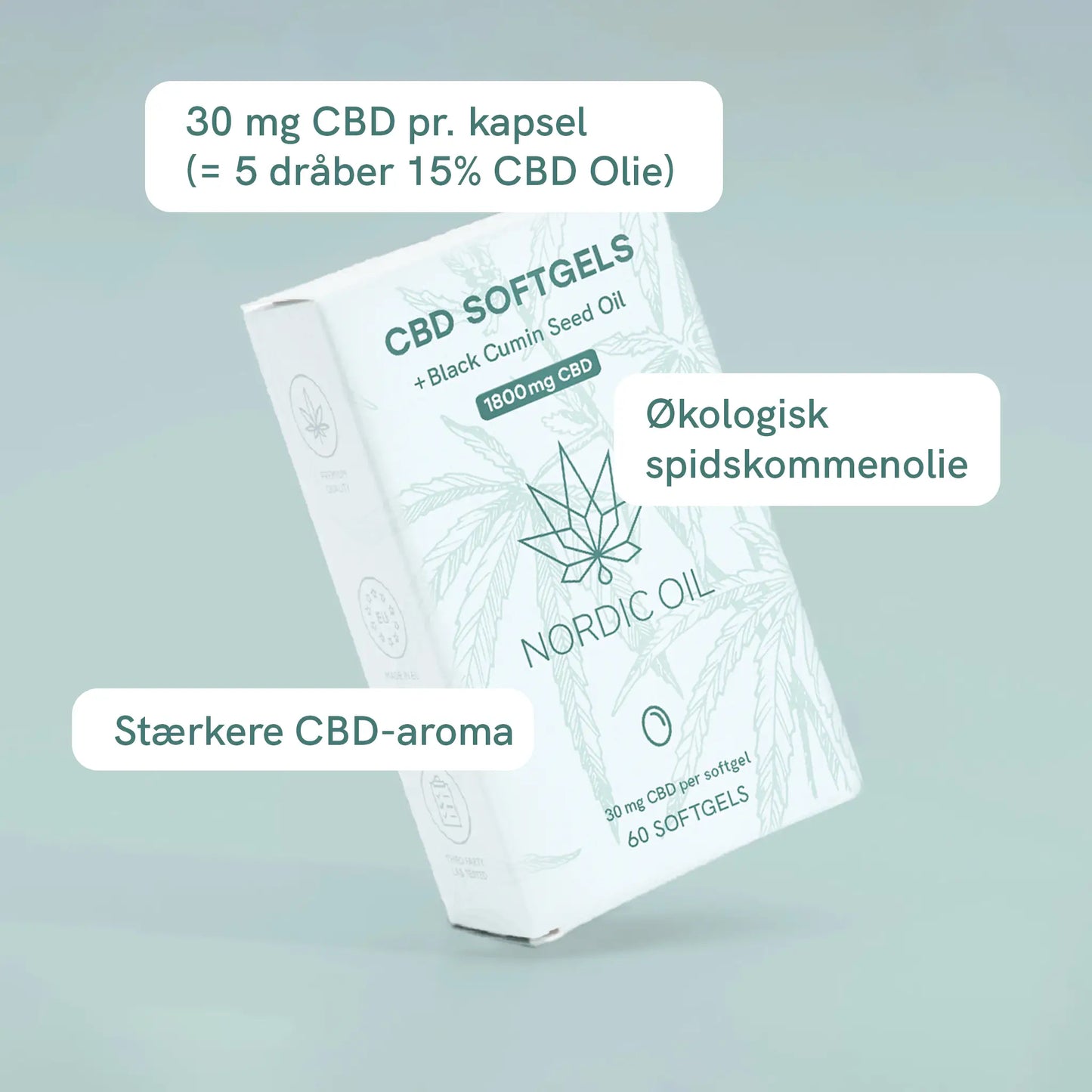 CBD-softgels med økologisk spidskummenolie fra Nordic Oil