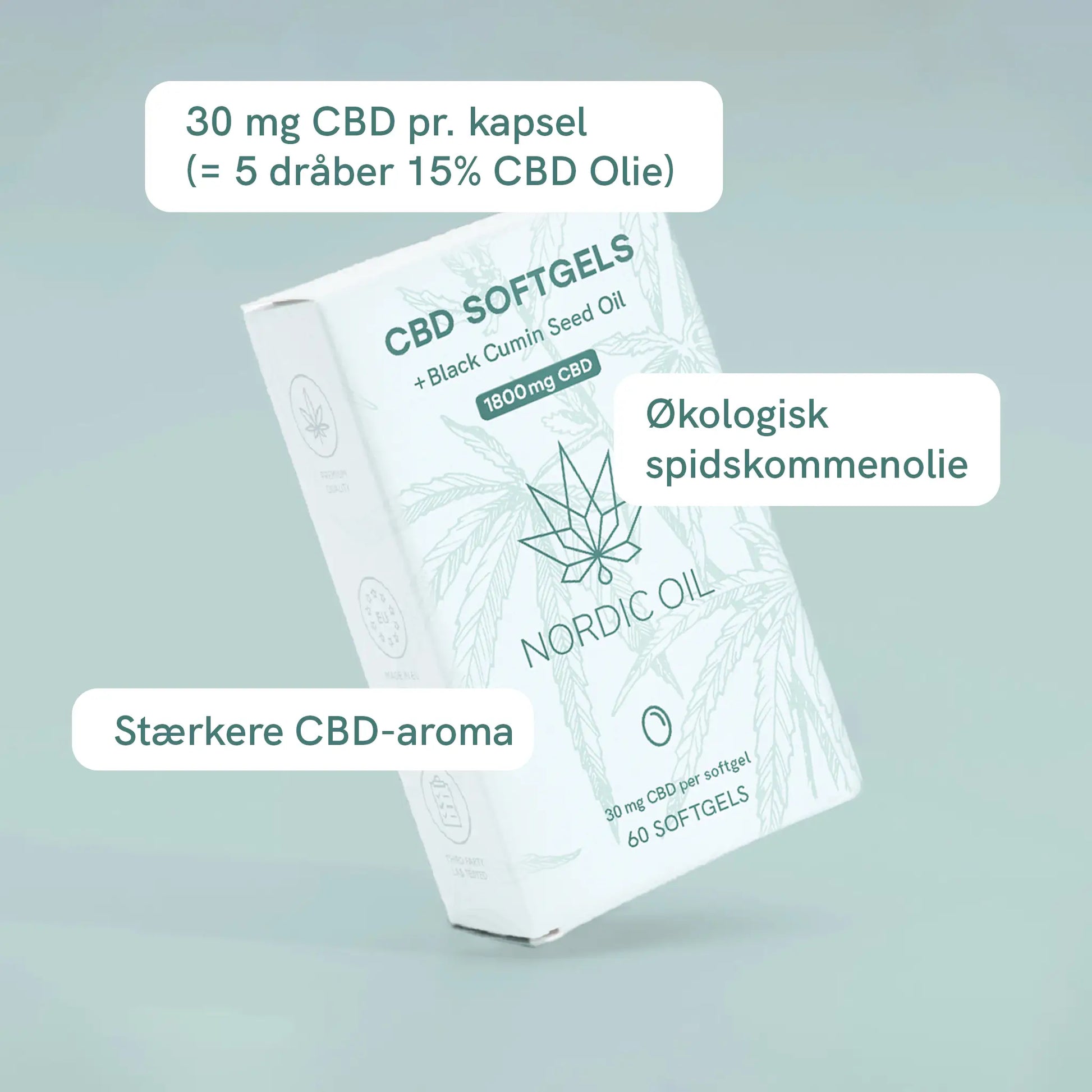 CBD-softgels med økologisk spidskummenolie fra Nordic Oil