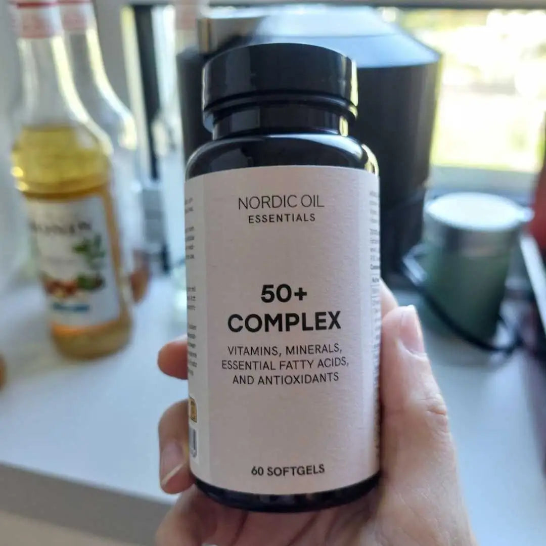 Nordic Oil Essentials 50+ Complex - vitaminer, mineraler, essentielle fedtsyrer og antioxidanter i 60 bløde kapsler