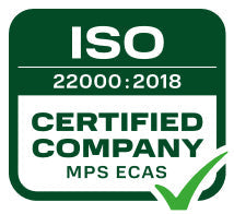 ISO 22000:2018 certificeringsmærke