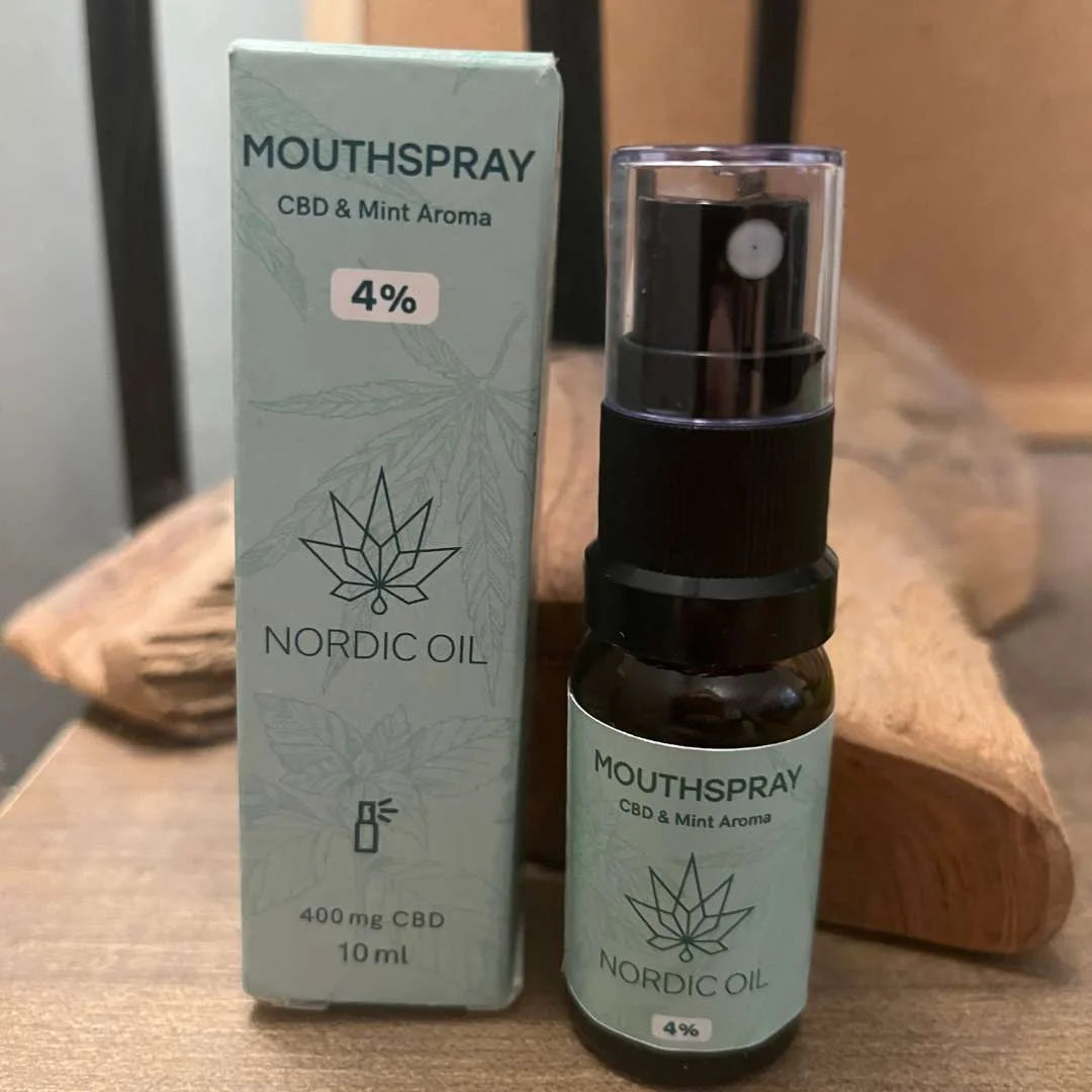 Nordic Oil mundspray CBD & Mint Aroma i lysegrøn emballage