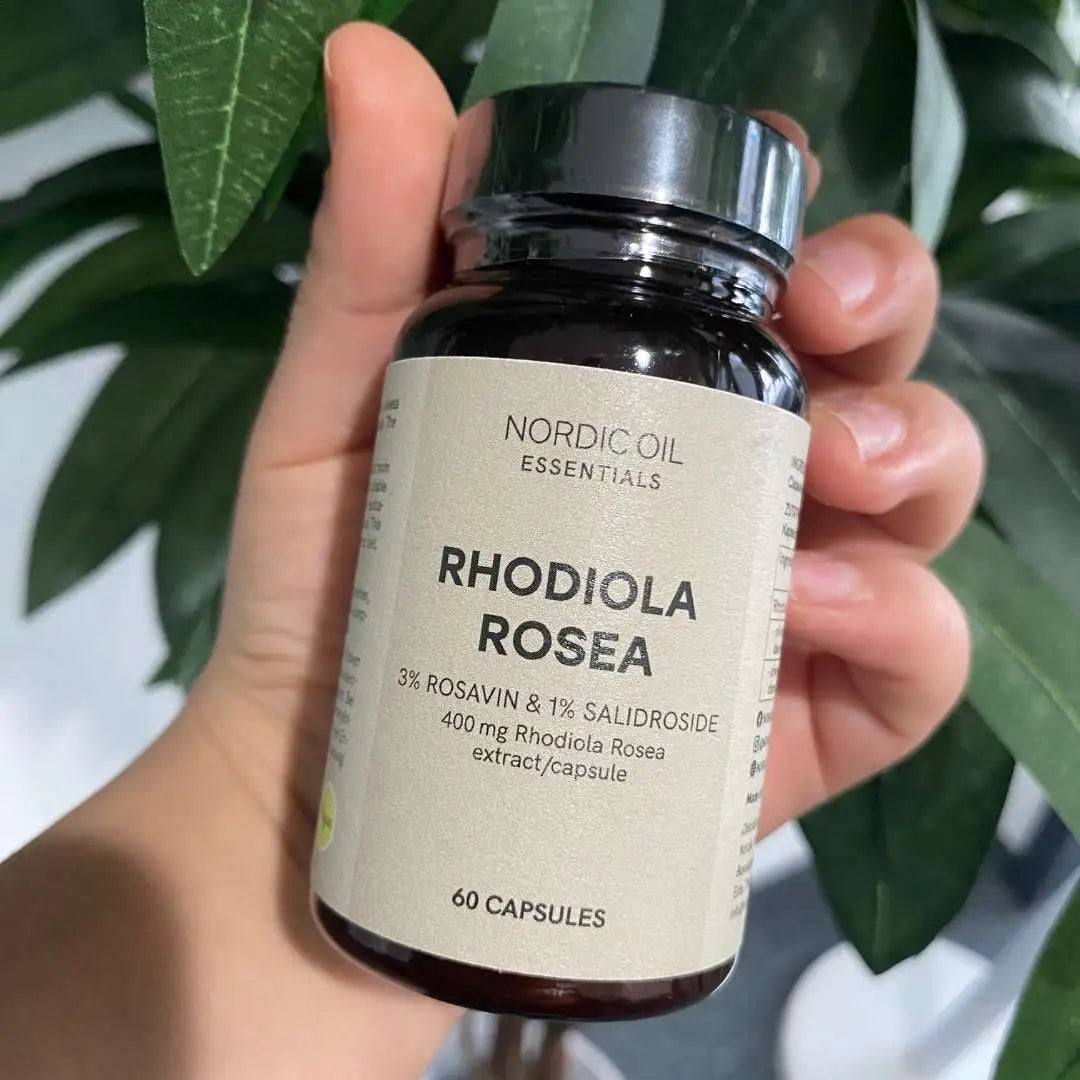 Rhodiola Rosea-kosttilskud i kapsler fra Nordic Oil Essentials (60 kapsler)