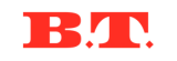 B.T.-logo i rød skrift