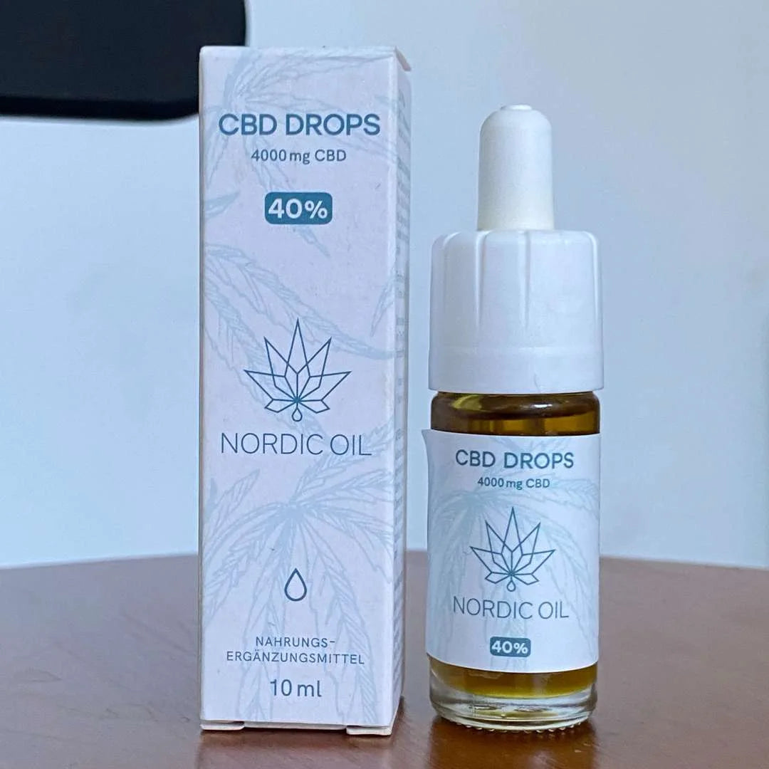 Nordic Oil CBD Drops 4000 mg CBD i 10 ml flaske med æske