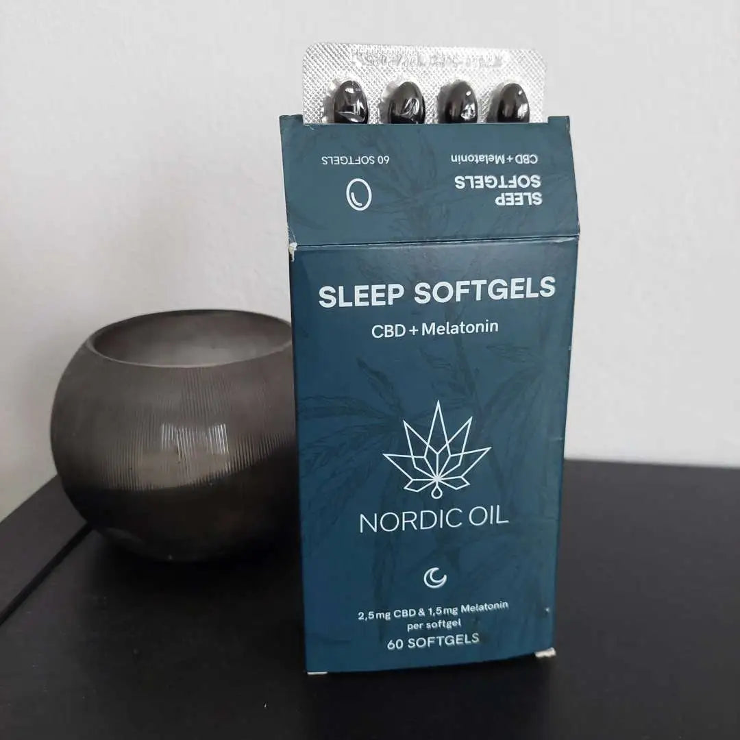 Nordic Oil Sleep Softgels CBD + Melatonin i blå æske