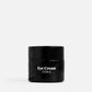Sort øjencreme i krukke med teksten Eye Cream FIERCE.