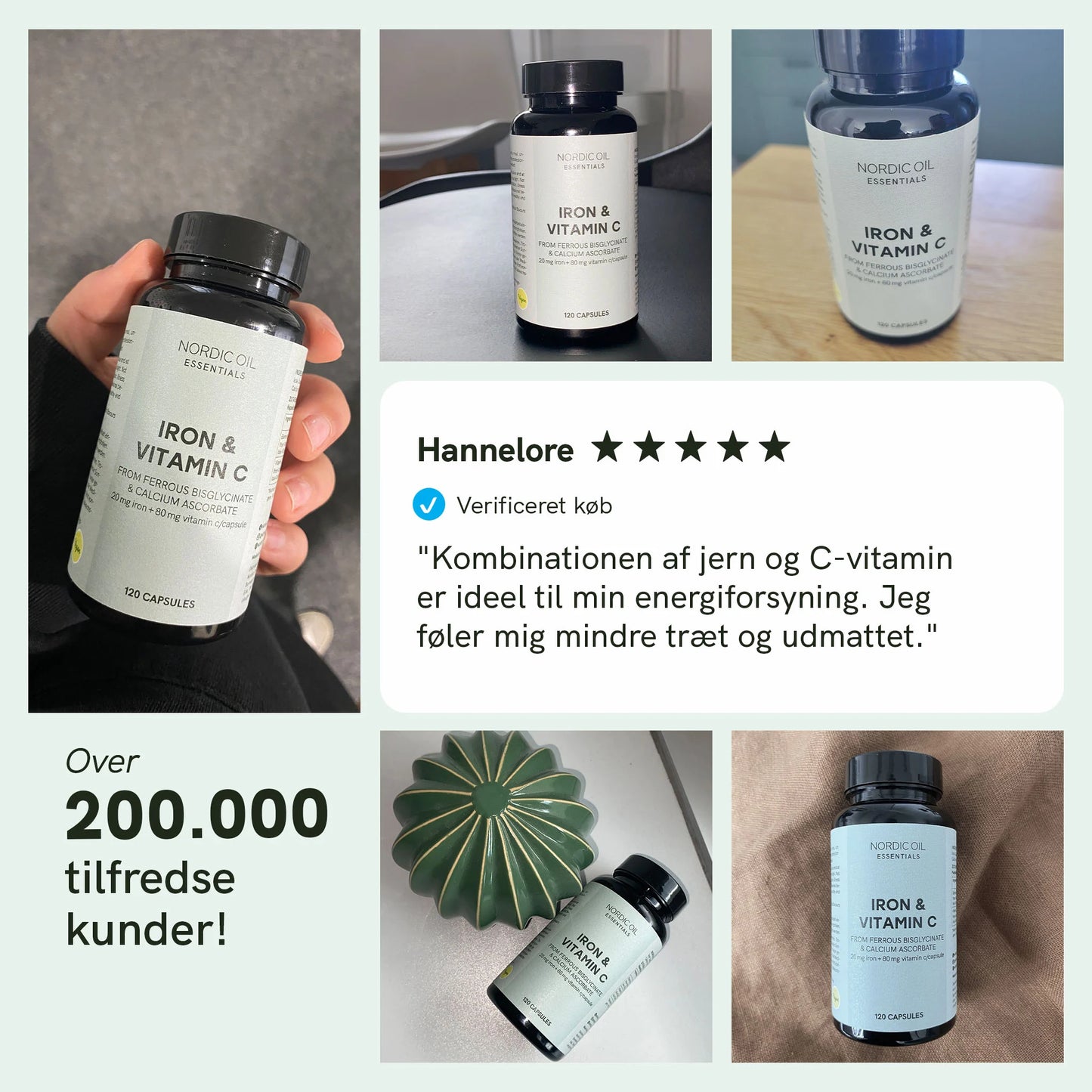 Jern- og vitamin C kapsler