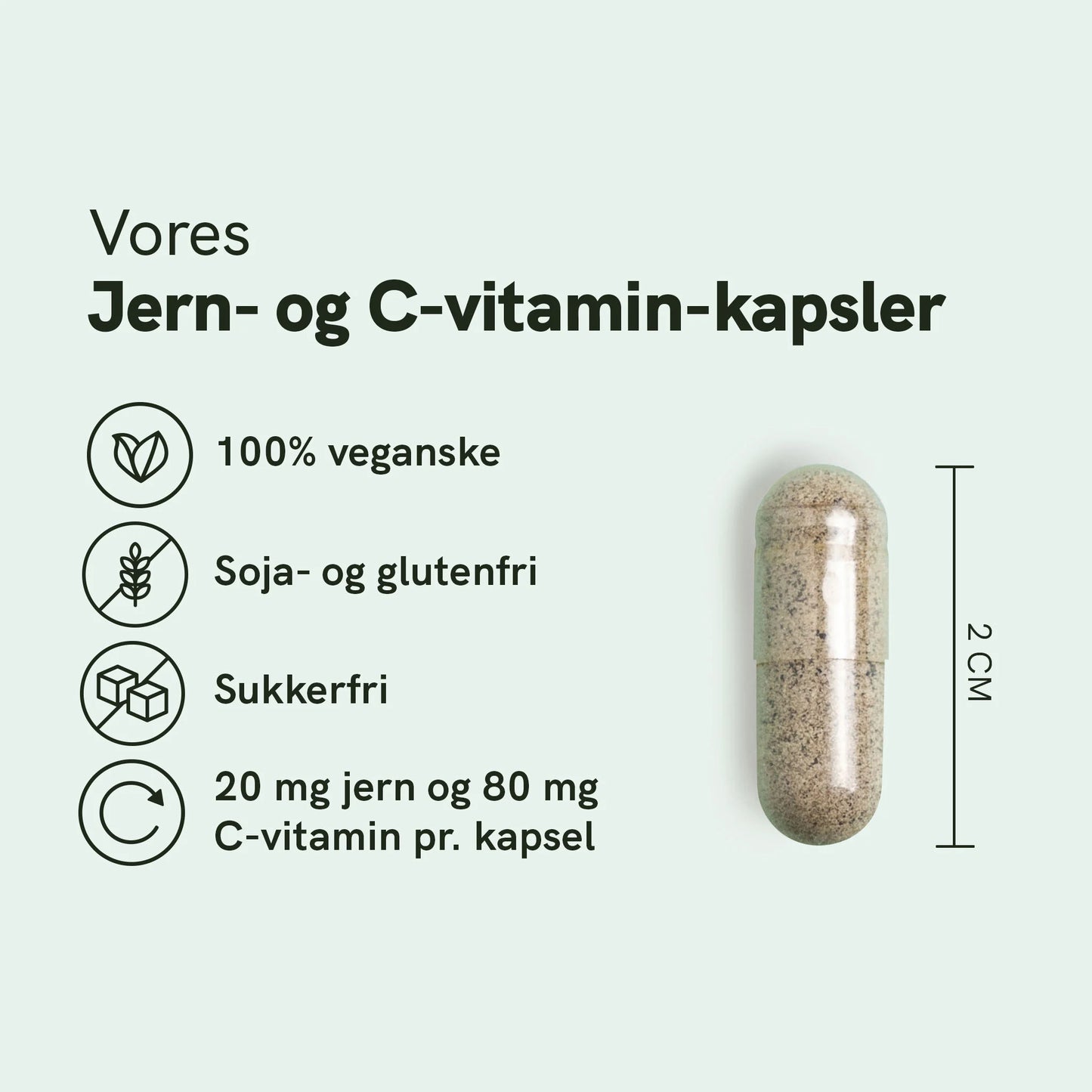 Jern- og vitamin C kapsler