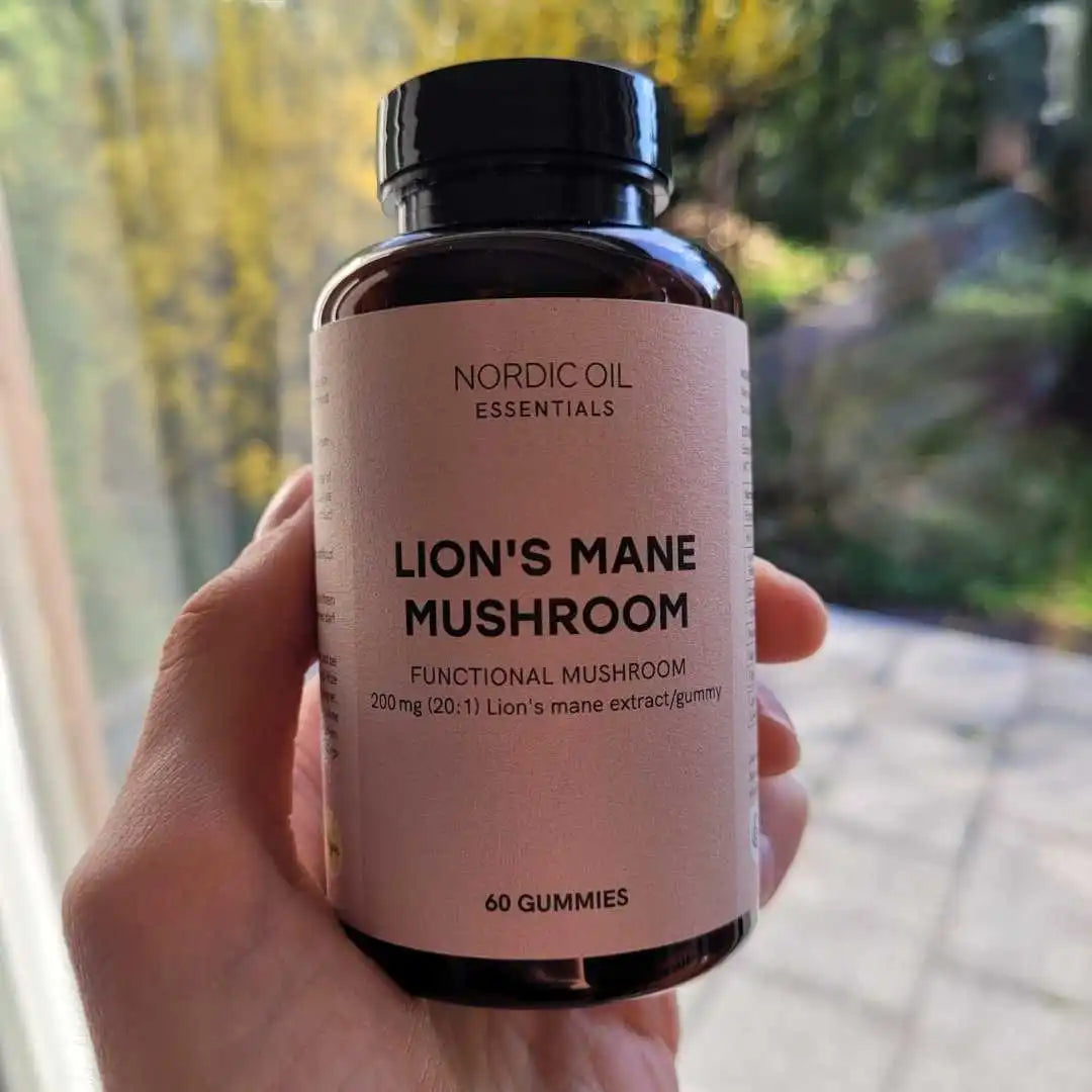 Nordic Oil Essentials Lion's Mane Mushroom kosttilskud i gummies, 60 stk
