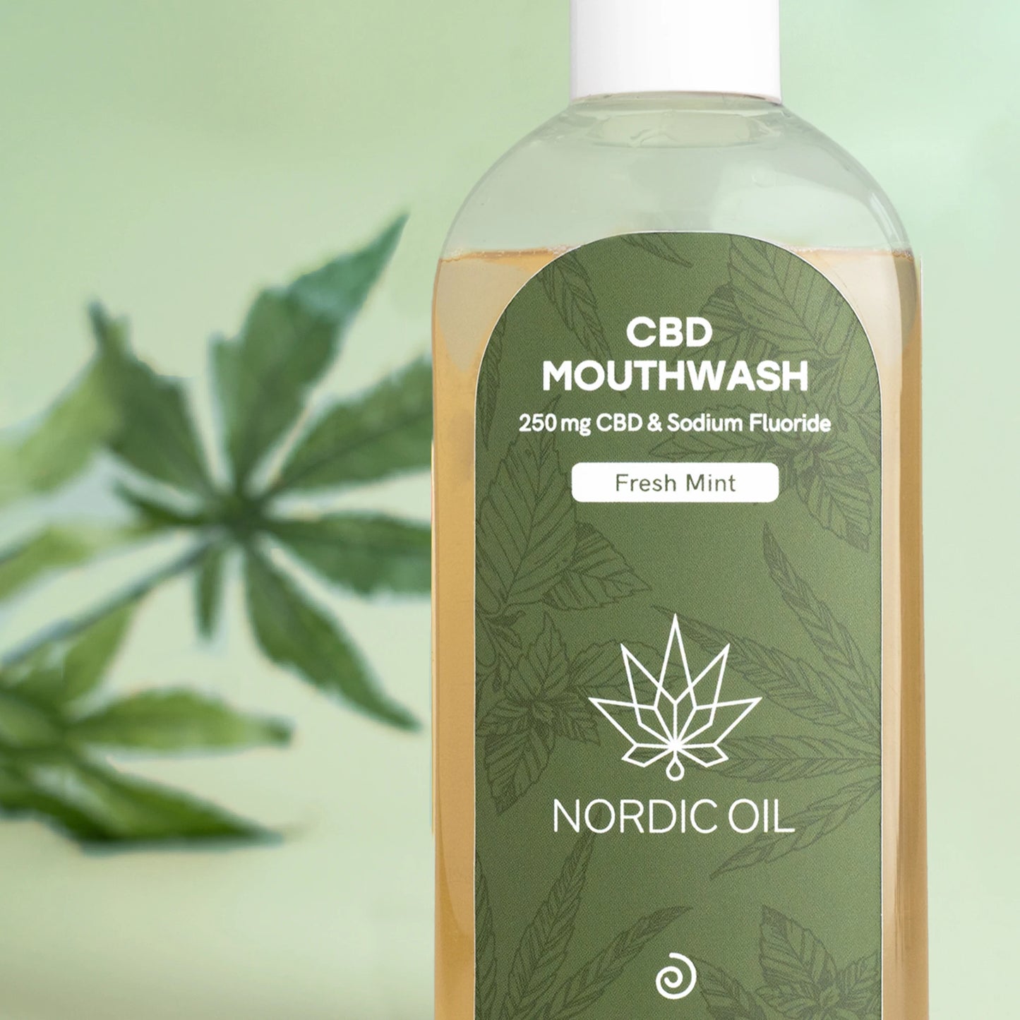 CBD mundskyllevæske med frisk mynte fra Nordic Oil