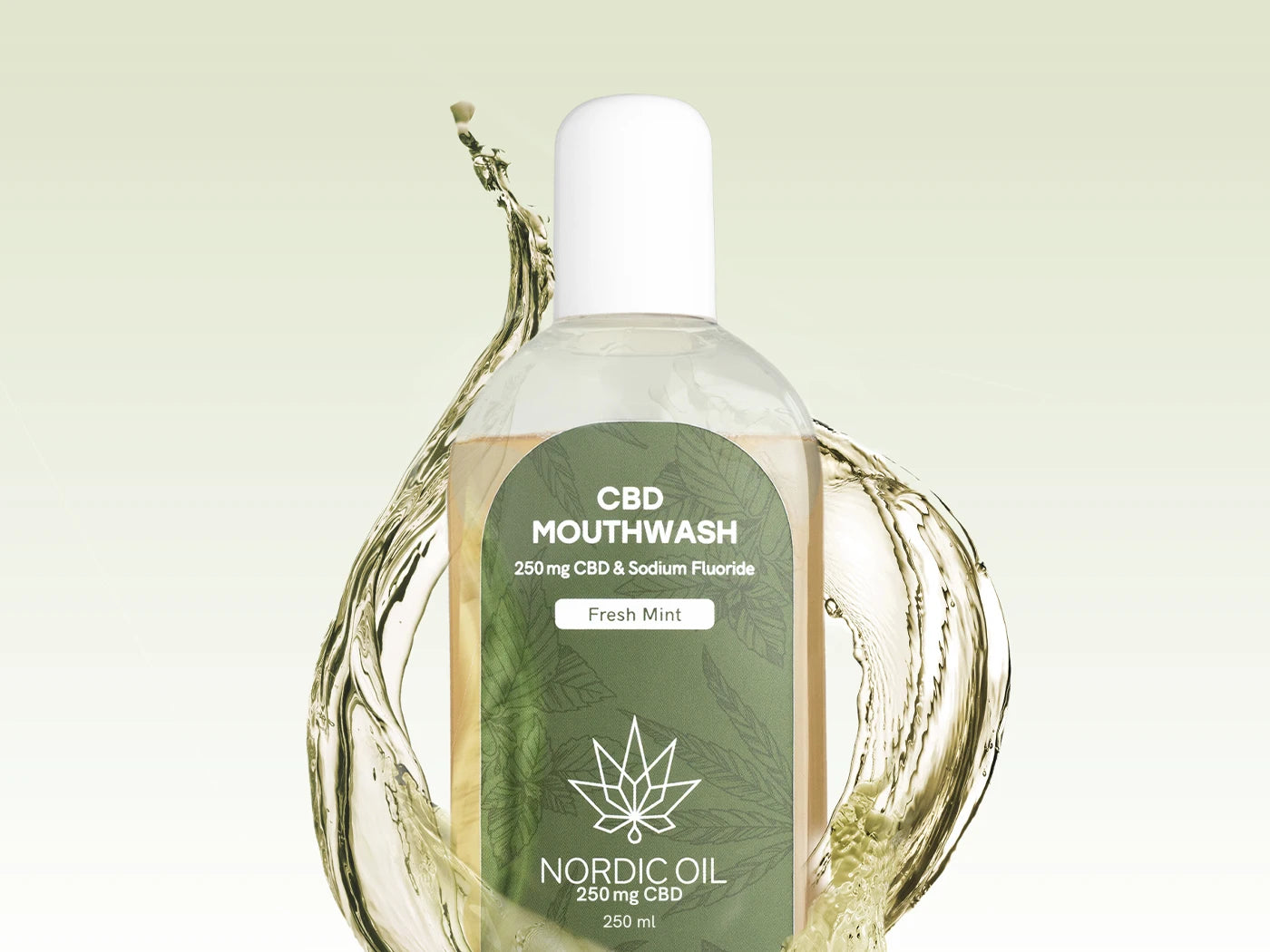 CBD mundskyllevæske med frisk mynte fra Nordic Oil