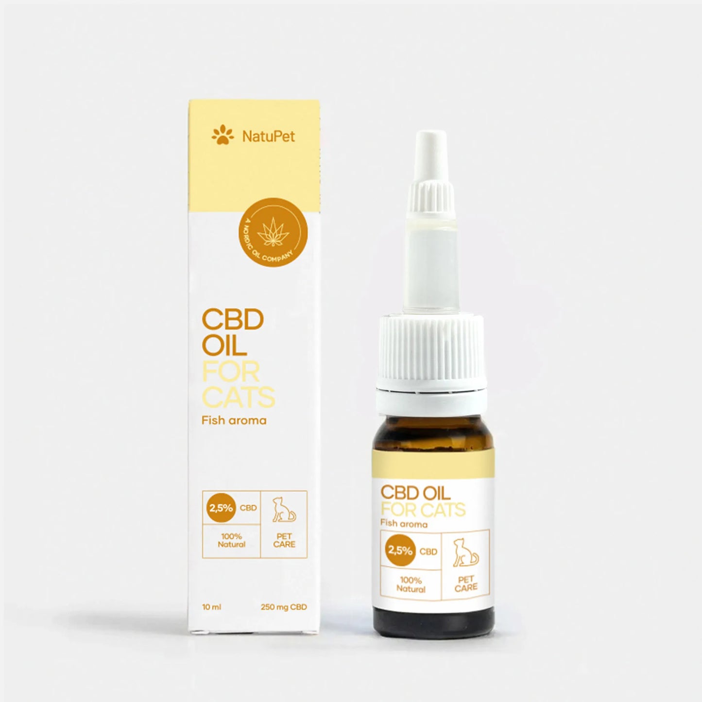 3-pak: CBD Olie til katte - Fisk (2,5%)