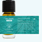 Flaske med CBD-olie fra Nordic Oil Classic, 5% (500 mg), turkisblå etikett med hampblad-design