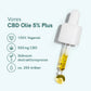 CBD-olie 5% Plus – vegansk, 500 mg CBD, skånsom ekstraktionsproces, ca. 250 dråber