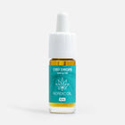 CBD-dråber i glasflaske med dropper og blå Nordic Oil-etiket