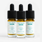 Tre CBD Drops-flasker fra Nordic Oil med Classic-etiket og 15% (1500 mg)