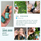 Kollage af Nordic Oil CBD-olieflasker med dropper og glade kunder, inklusive teksten 'over 200.000 glade kunder'.