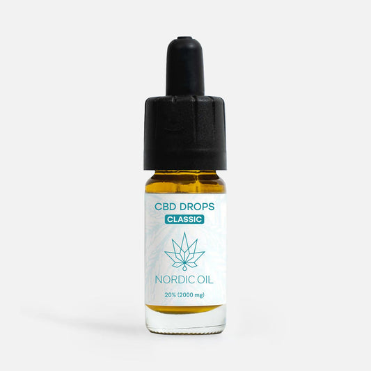 CBD-drops flaske med dropper fra Nordic Oil Classic, 20% (2000 mg)