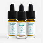 Tre CBD Drops Classic Nordic Oil-flasker med dropper