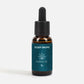 Brun glasflaske med dropper og blå etiket med SLEEP DROPS og Nordic Oil-logo