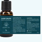 Mørk glasflaske med dropper og blå etikette med teksten Sleep Drops Melatonin & Plant Extracts fra Nordic Oil